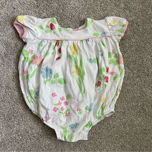 The Beaufort Bonnet Company Pima Floral Strawberry 6-12 months Bubble